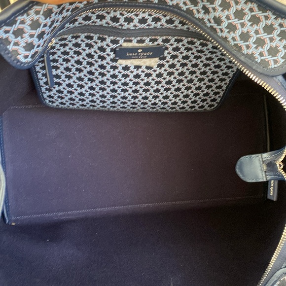KATE SPADE ♠️ New York 💙BLUE MULTI💙 SPADE LINK  TOTE BAG 🌟LIKE NEW🌟 - Picture 14 of 17